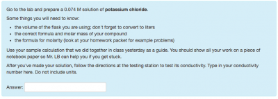 Using Moodle to Score Lab Calculations Instantly