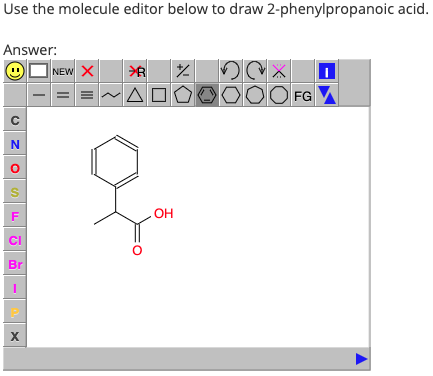 Organic nomenclature with Moodle